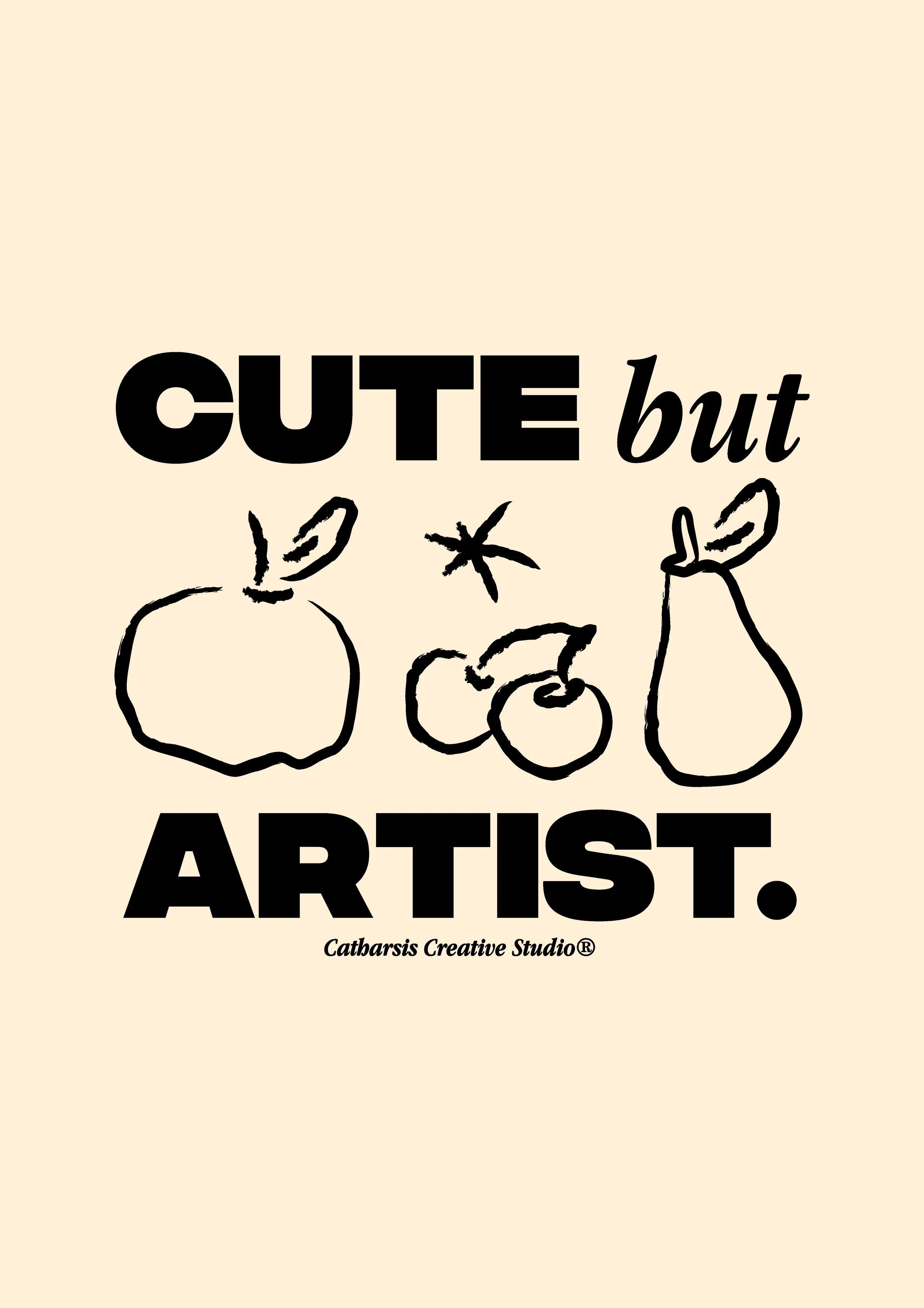 CUTE BUT ARTIST A3 PRINT - Image 2